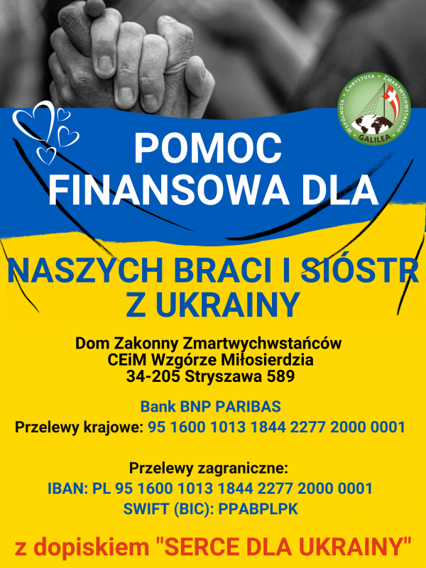 z dopiskiem "SERCE DLA UKRAINY" z dopiskiem "SERCE DLA UKRAINY"